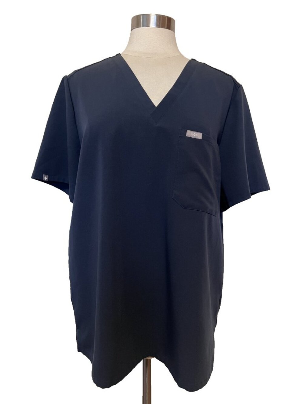 FIGS Technical Collection Catarina One Pocket Scrub Top Women XXL Dark Navy Blue